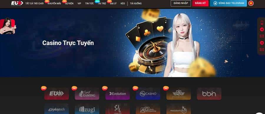 Trải nghiệm các game Casino tại những sảnh cược đẳng cấp của Eu9