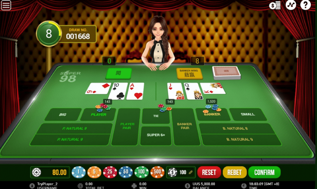 Super 98 Baccarat có nhiều cửa cược